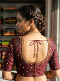 Embroidery And Aari worked unstitched blouse